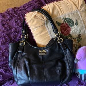 Coach Abigail Madison Black Leather Women's Bag